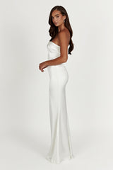 Kaitlin Strapless Gown - White