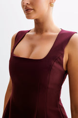 Lysandre Crepe Mini Dress - Plum
