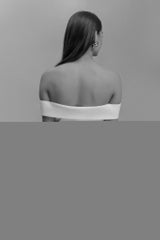 Noelle Off Shoulder Suiting Mini Dress - Ivory