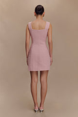 Desire Boucle Mini Dress - Powder Pink