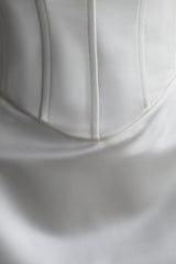 Isabel Satin Corset Mini Dress - White