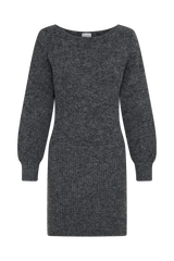 Rafferty Boat Neck Knit Mini Dress - Charcoal Marle