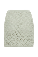 Murphy A-Line Knit Mini Skirt - Pastel Green