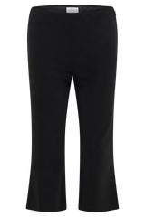 Layla Flared Crepe Capri Pants - Black
