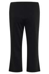 Layla Flared Crepe Capri Pants - Black