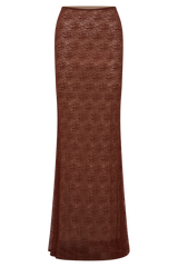 Robyn Sheer Lace Maxi Skirt - Chilli