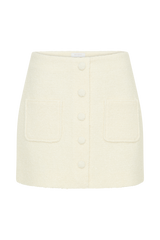 Mirelle Textured Boucle Mini Skirt - Ivory
