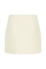 Mirelle Textured Boucle Mini Skirt - Ivory