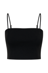 Grace Suiting Crop Top - Black