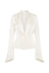 Noa Collared Long Sleeve Shirt - Ivory