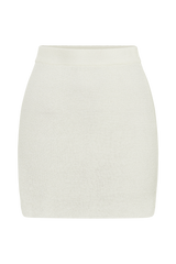 Esme Knit Mini Skirt - White