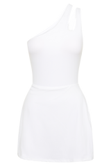 Maris One Shoulder Mini Dress - White