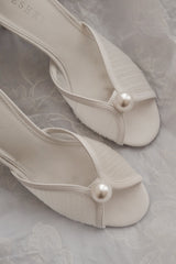 Reena Pearl Mesh Mule - Ivory