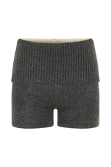 Aubrey Knit Shorts - Charcoal Marle