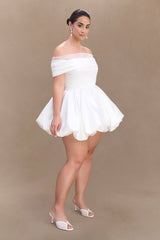 Lauretta Off Shoulder Mini Dress - White