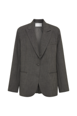 Drew Oversized Textured Blazer - Charcoal