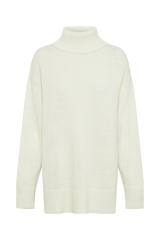 Brittany High Neck Knit Jumper - Ivory