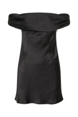 Cher Satin Strapless Mini Dress - Black